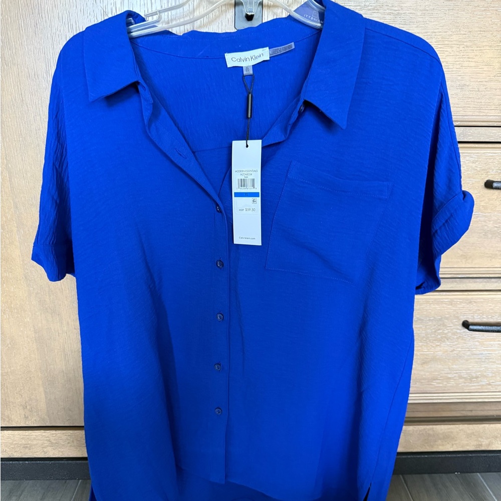 Calvin Klein button down blouse